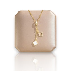 Collar Trebol Two blanco
